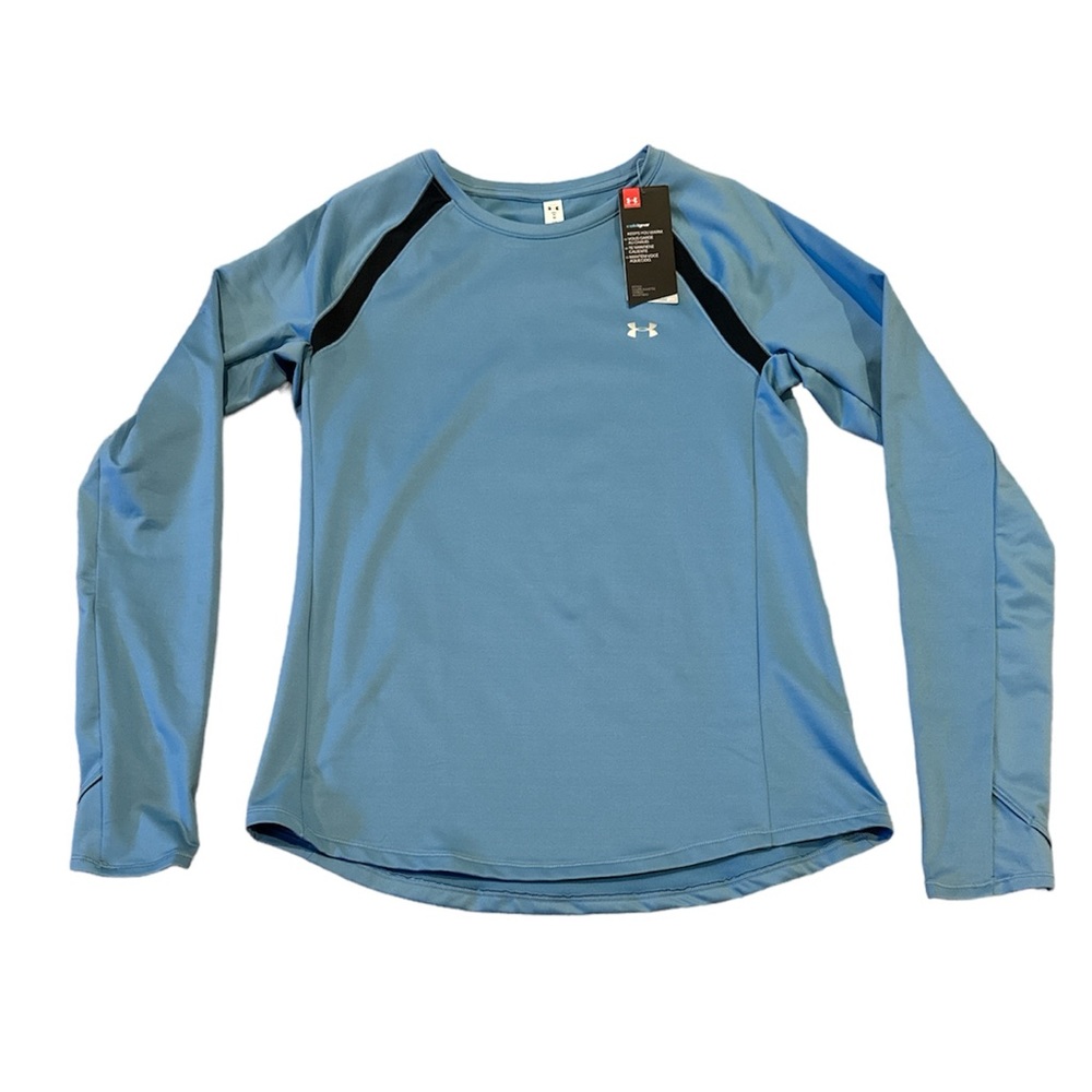Under Armour ColdGear Fleece Lined Long Sleeve Top Women’s Medium Blue NWT